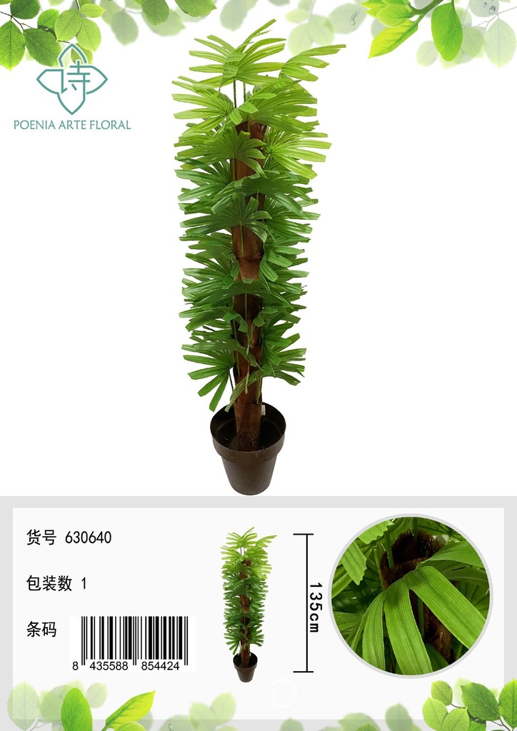 Planta de Palma de Follaje 135 cm - Plantas Decorativas