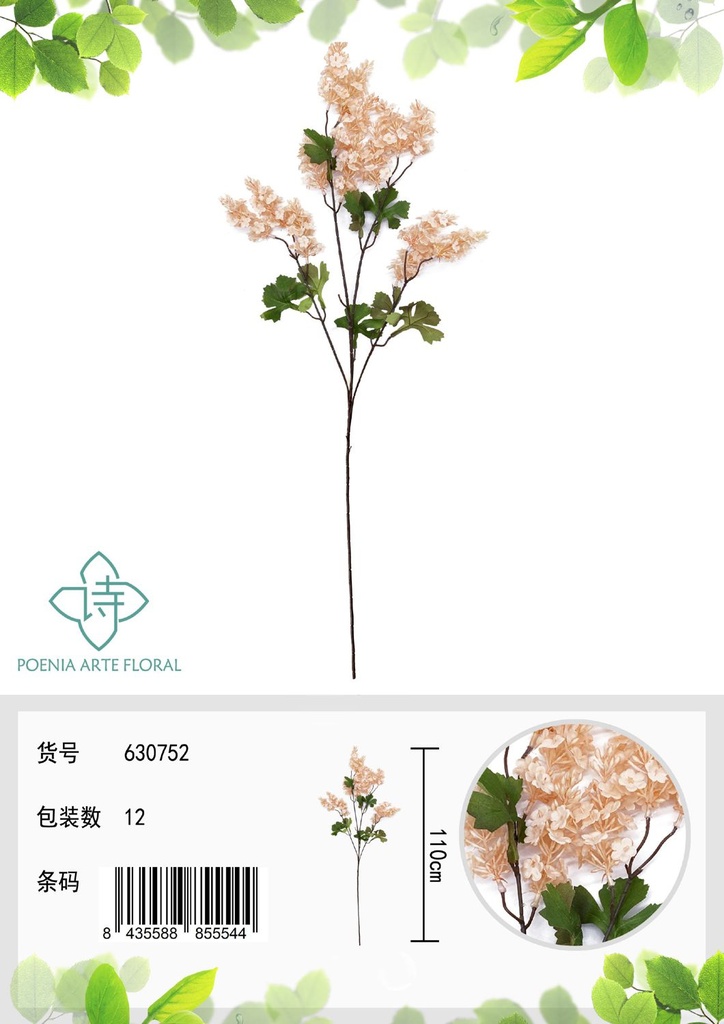 Vaso decorativo de hortensias - Adorno decorativo 
