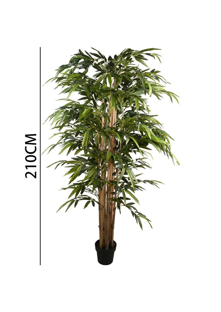 Planta artificial de bambú 210cm con protección solar