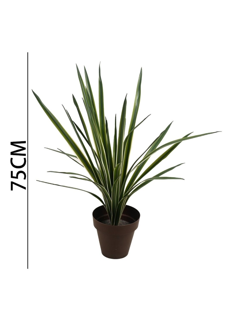 Planta artificial aloe vera de 48 hojas, 75cm