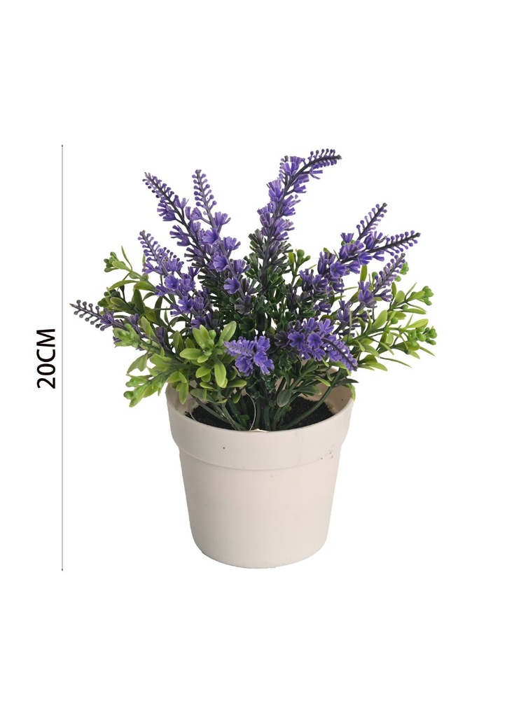 Maceta artificial de lavanda 20cm para decoración