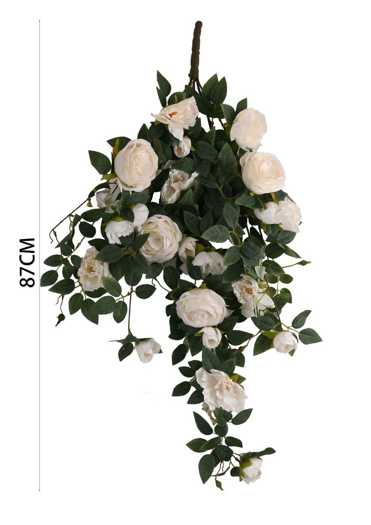 Guirnalda colgante de rosas 87cm para decoración