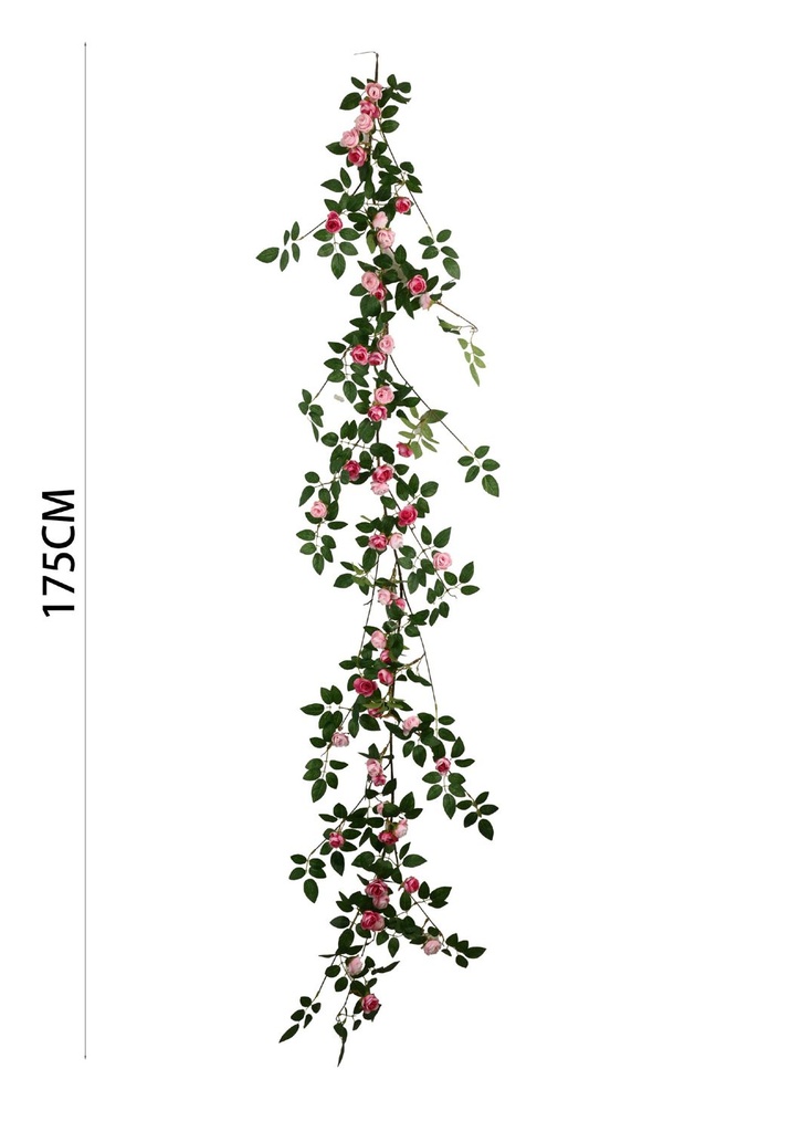 Tira de rosas artificiales 175cm para decoración