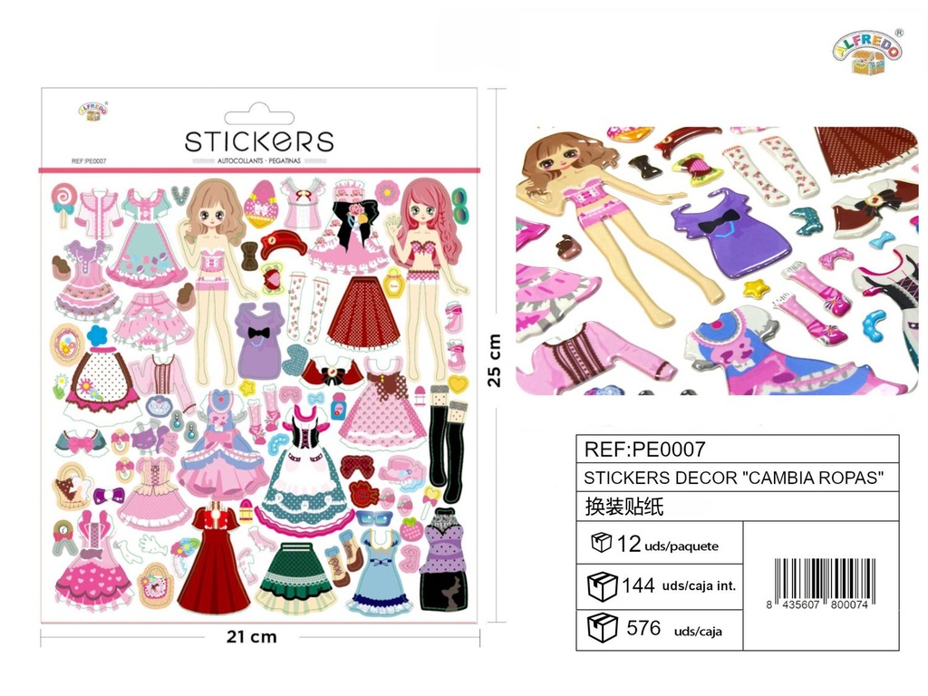 Stickers decorativos "Cambia Ropas" 21x25cm