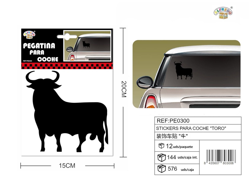 Stickers para Coche "Toro" 15x20 cm - Stickers para vehículos