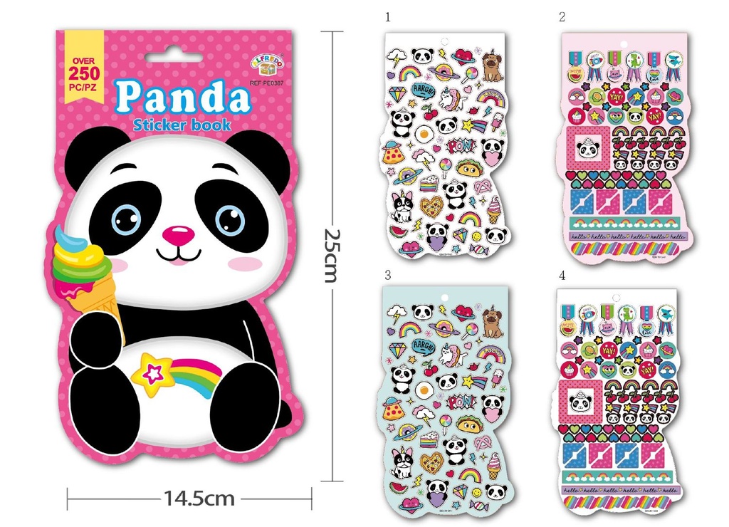 Stickers libro "Oso Panda" 14,5x24,5cm 