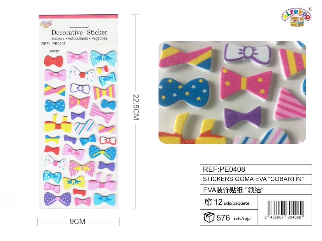 Stickers goma EVA "cobartín" 9x22.5 cm - Pegatinas de manualidades