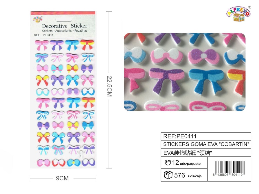 Stickers goma EVA "cobartín" 9x22.5 cm - Pegatinas de manualidades