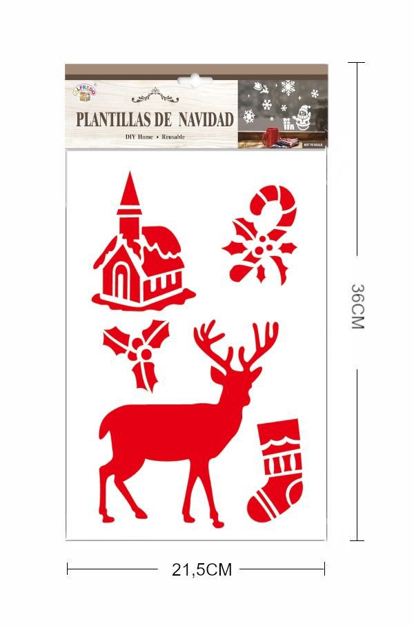 Plantillas de navidad "ciervo reno" 21.5x36cm para decoración