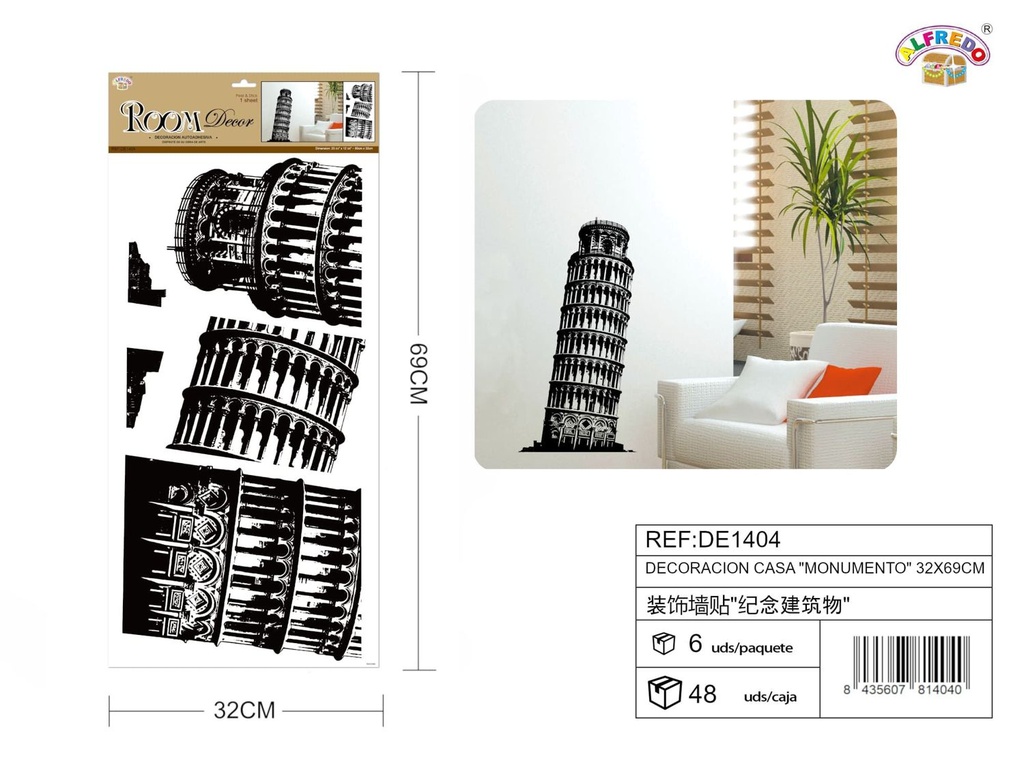 Decoración casa "Monumento" 32X69CM - Decoración de paredes