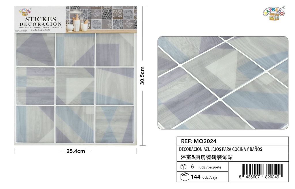 Decoración de azulejos para cocina y baños 25.4x30.5cm - Azulejos decorativos