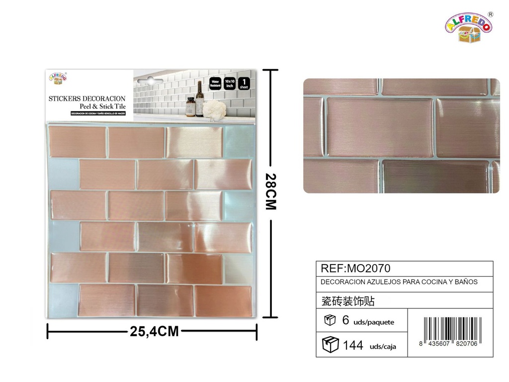 Decoración de azulejos para cocina y baños 25.4x30.5cm - Azulejos decorativos