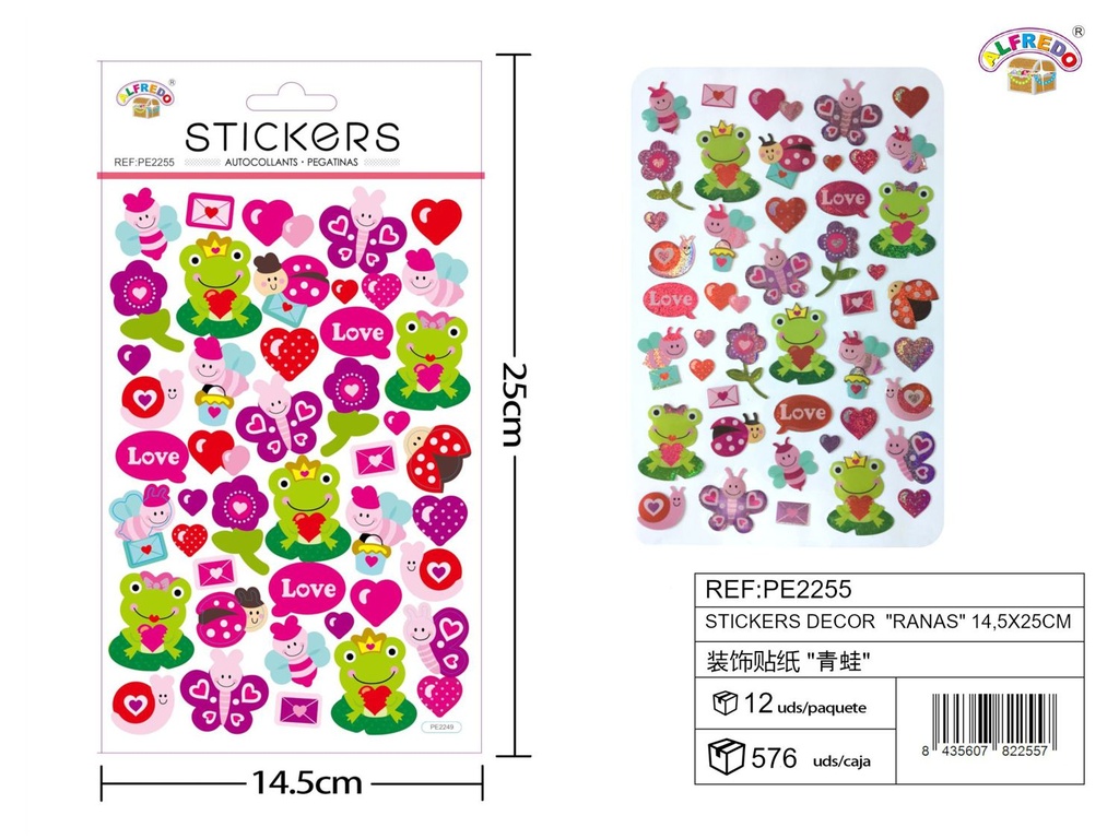 Pegatinas decorativas "Ranas" 14.5x25 cm - Juguetes infantiles