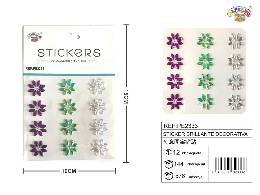 Sticker brillante decorativa 10 x 15 cm - Etiqueta decorativa