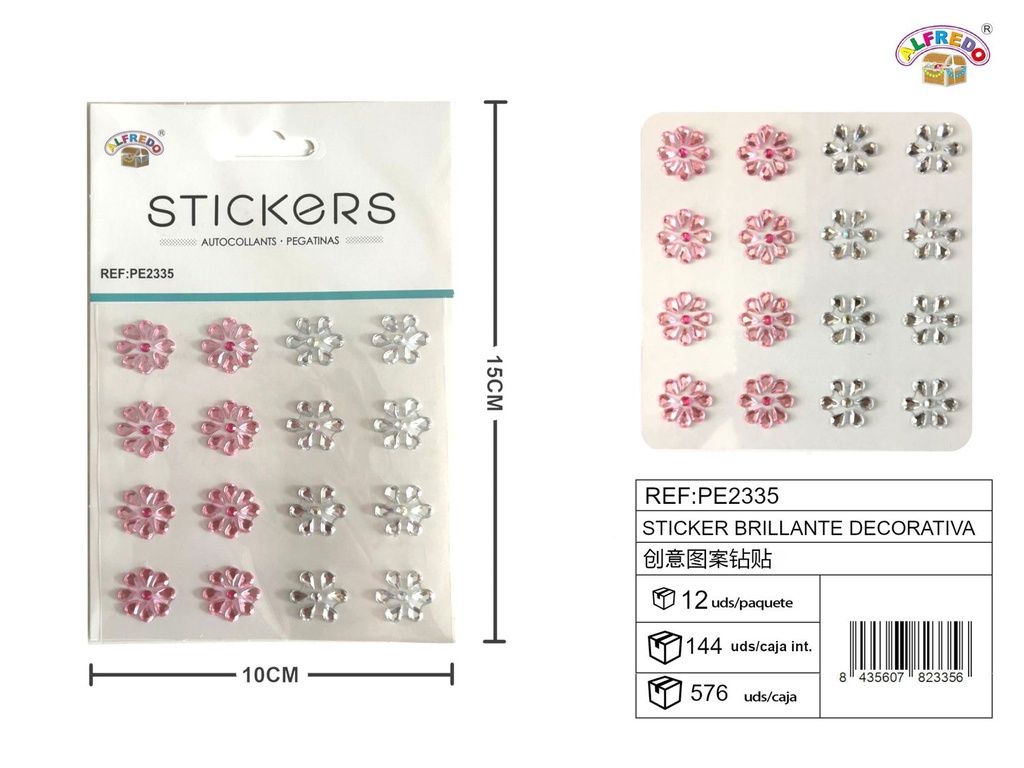 Sticker brillante decorativa 10 x 15 cm - Etiqueta decorativa