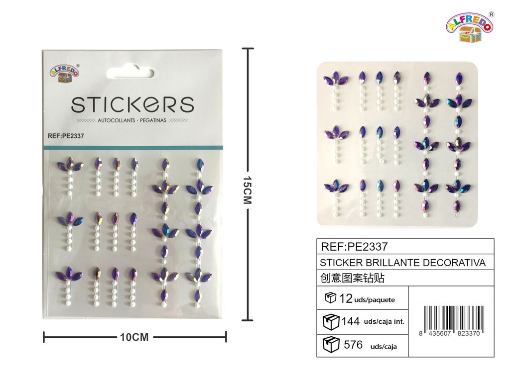 Sticker brillante decorativa 10 x 15 cm - Etiqueta decorativa