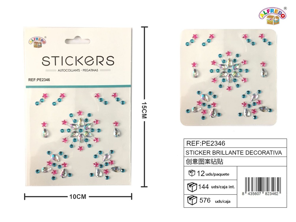 Sticker brillante decorativa 10 x 15 cm - Etiqueta decorativa