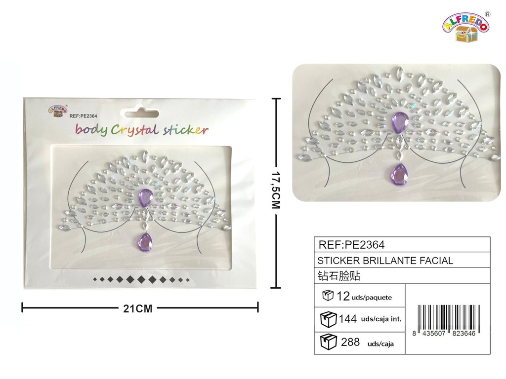 Sticker brillante cuerpo 21 x 17.5 cm - Artículos de manualidades