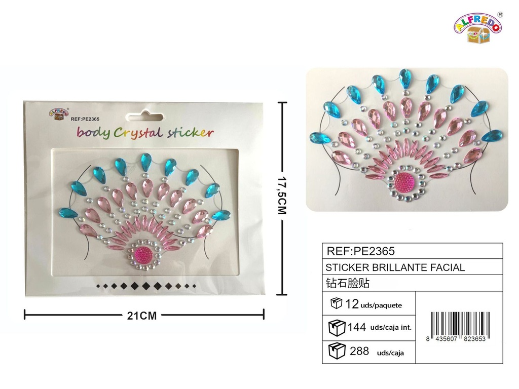 Sticker brillante cuerpo 21 x 17.5 cm - Artículos de manualidades