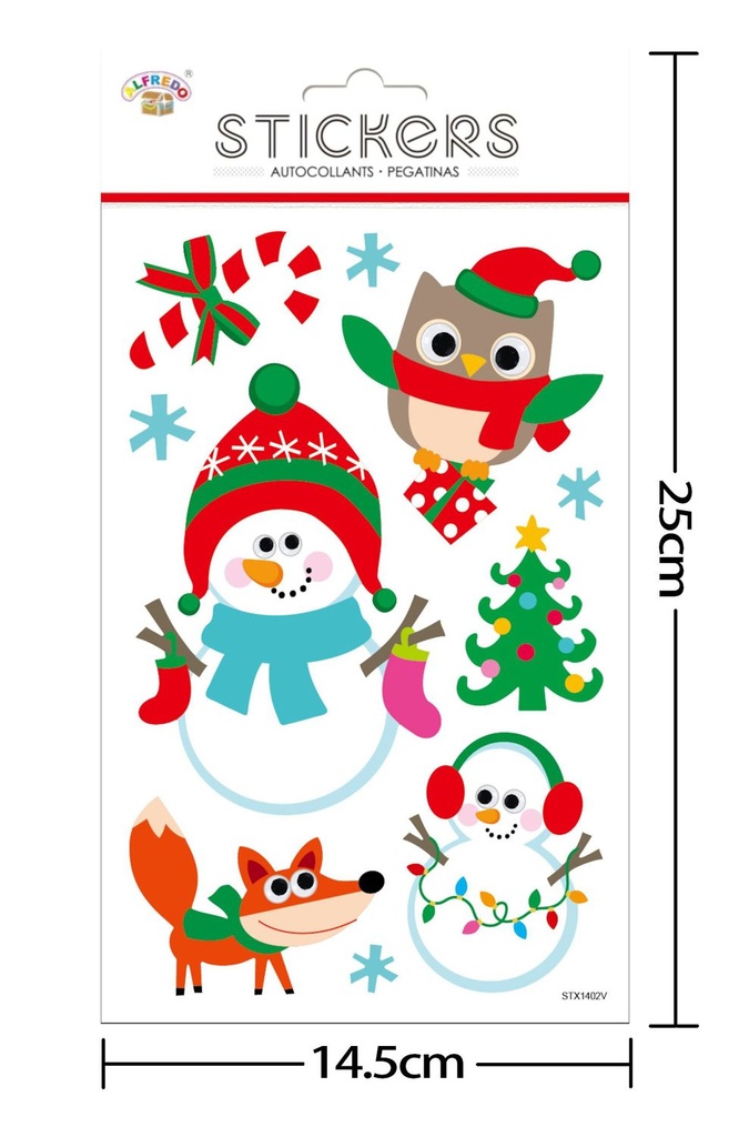 Sticker decorativo 14,5x25cm para navidad y manualidades