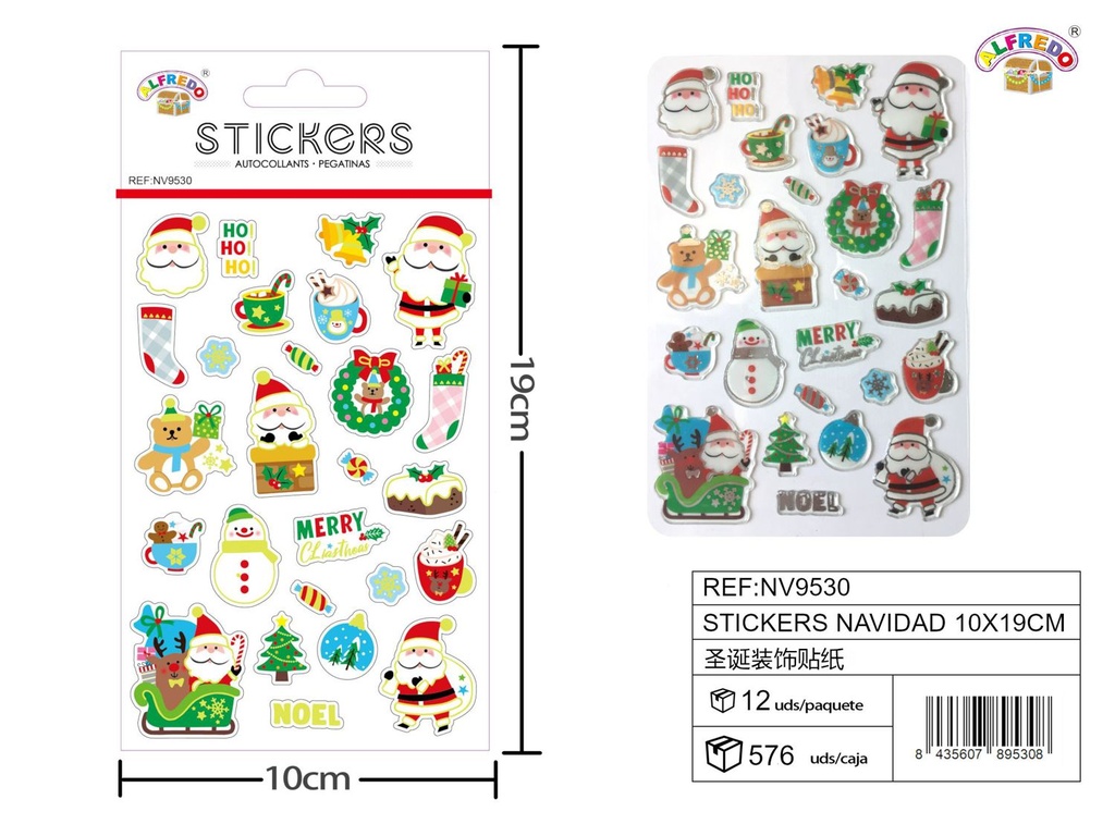 Stickers de navidad 10x19cm ref:NV9530