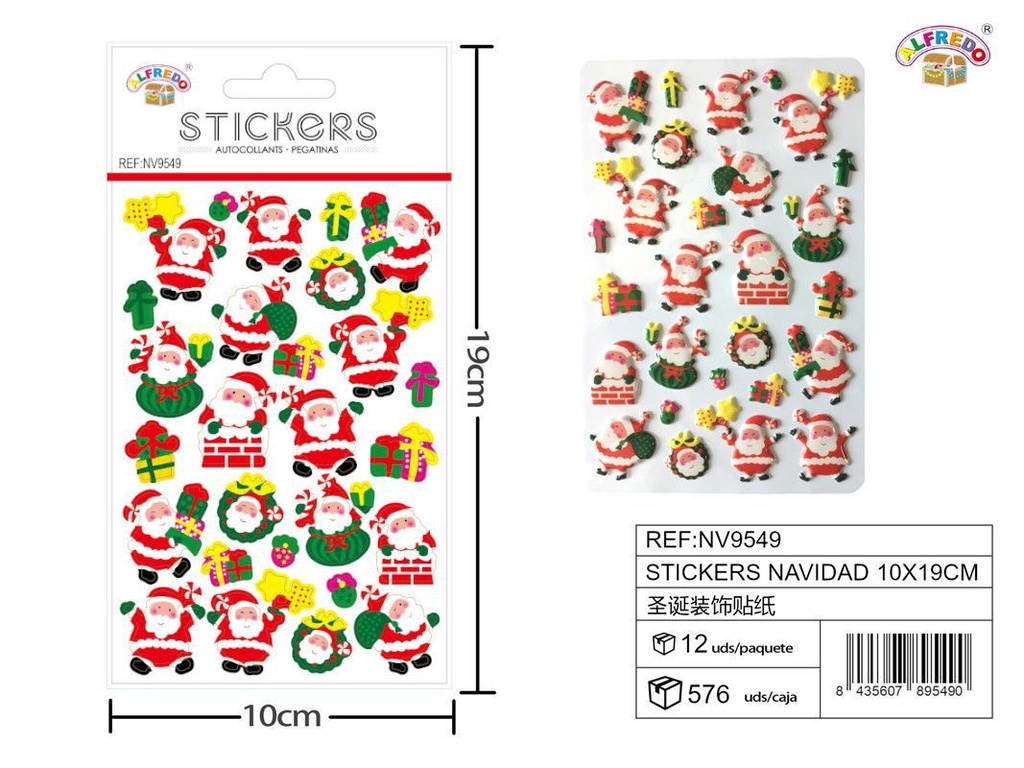 Stickers de Navidad 10x19cm