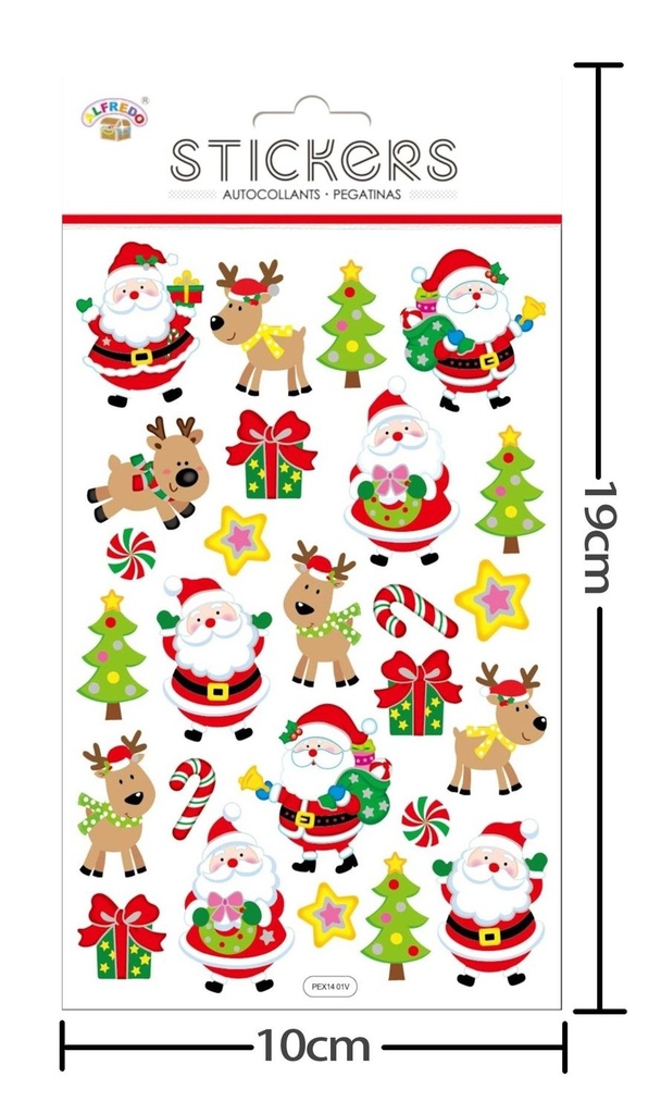 Stickers de Navidad 10x19cm para decoración navideña