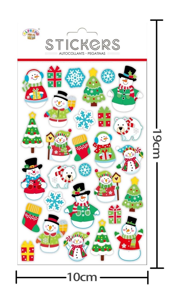 Stickers de Navidad 10x19cm adhesivos para decoración