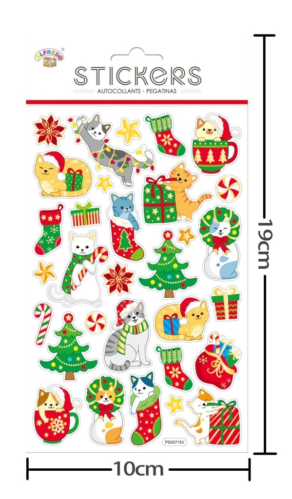 Stickers navideños 10x19cm decoración Navidad