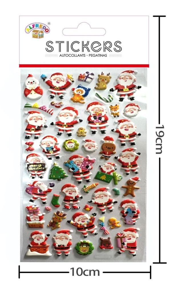 Stickers de Navidad 10x19cm decorativos