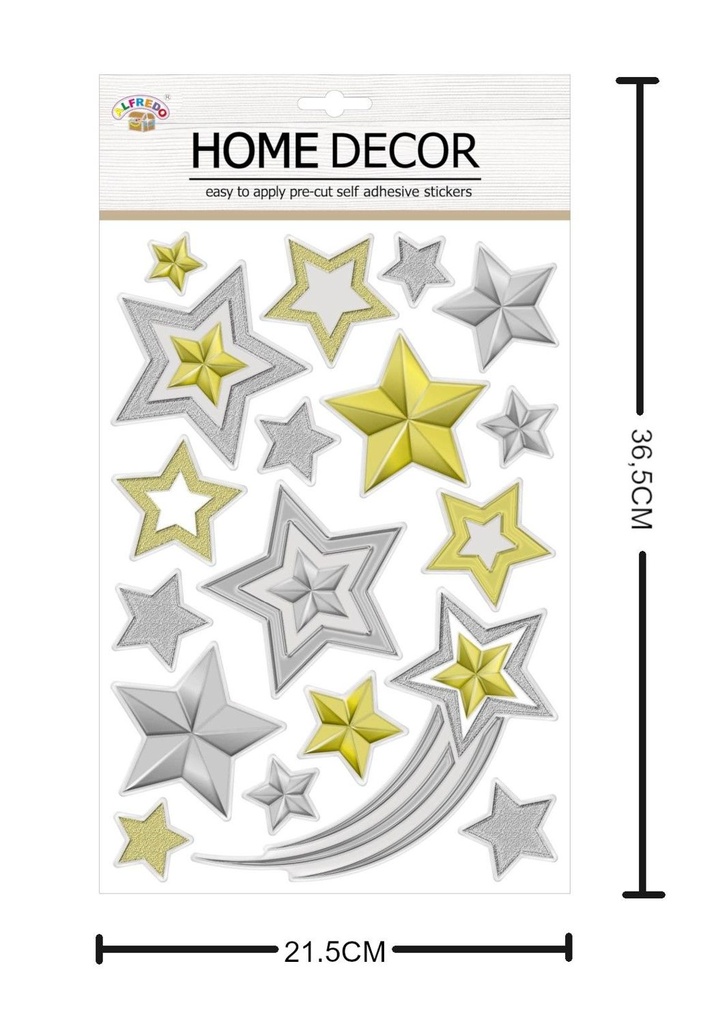 Decoración navideña estrella 21.5x36.5cm - Decoración mónaga