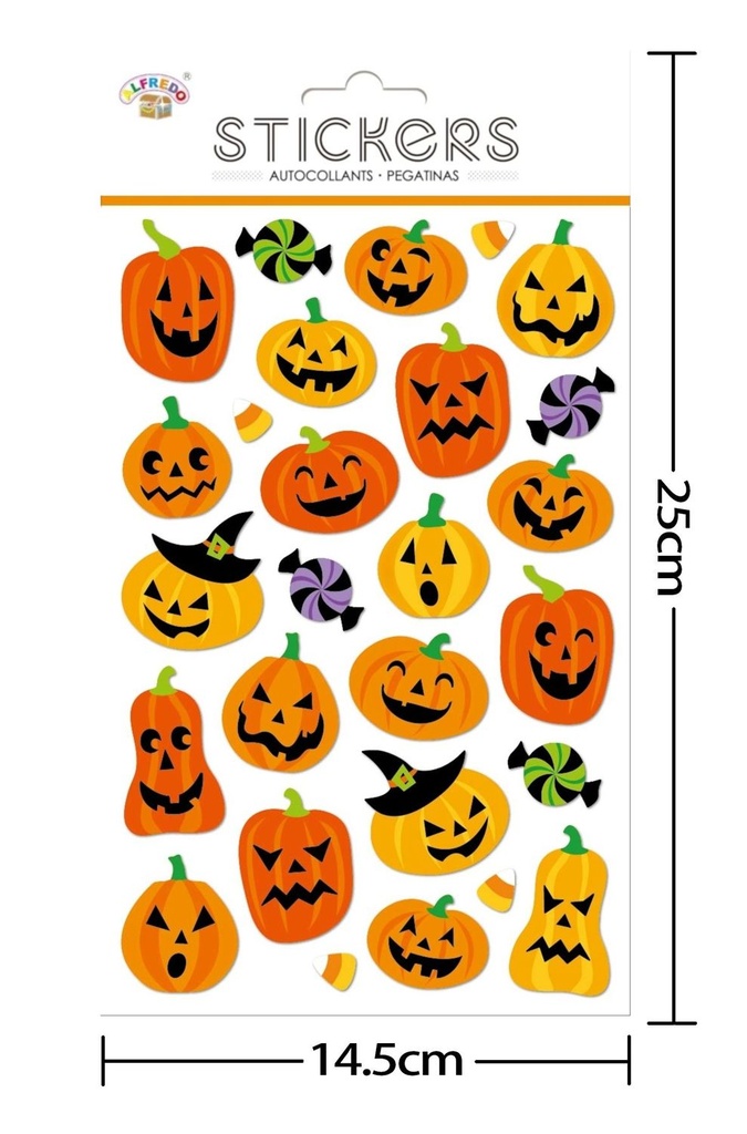 Sticker decorativo Halloween 14.5x25cm para manualidades