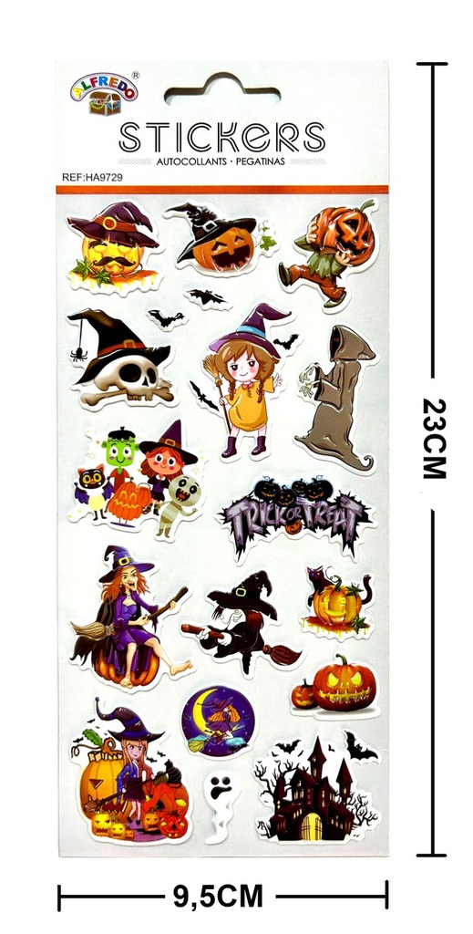 Stickers decorativos Halloween 10x19cm