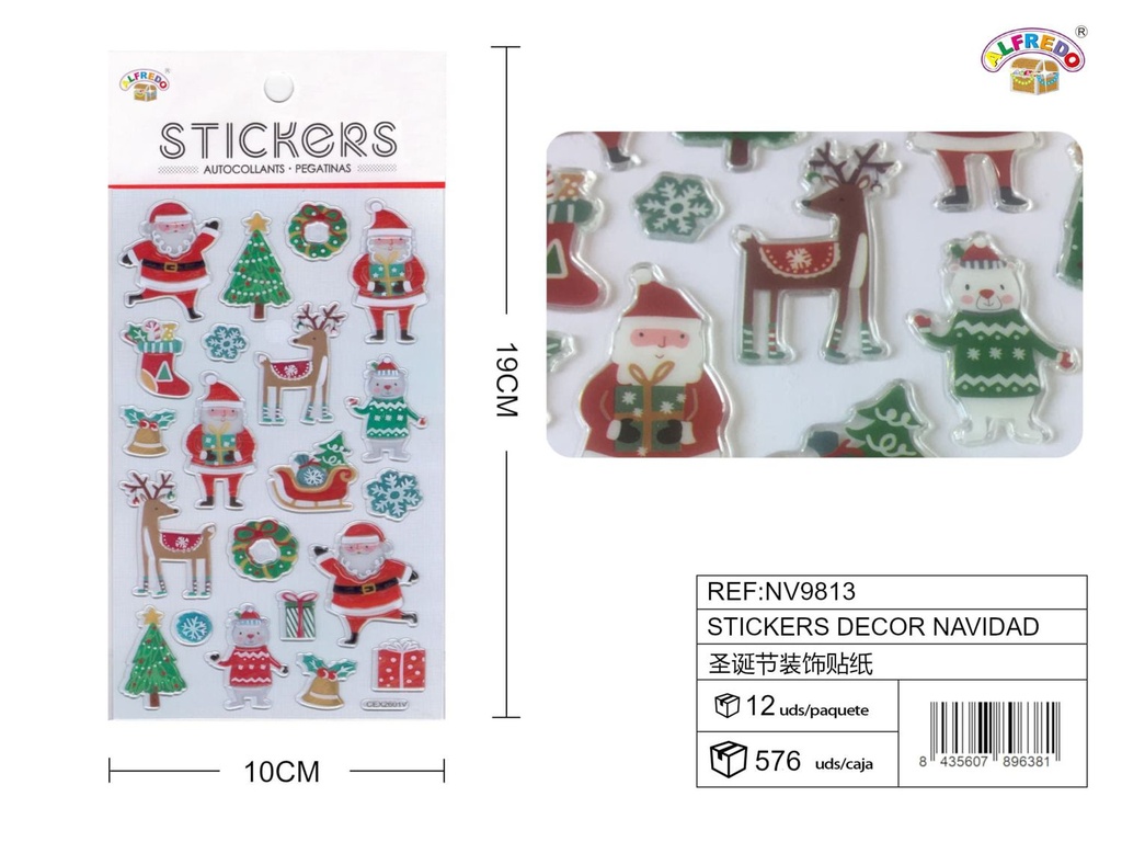 Stickers de Navidad 10x19cm decorativos y festivos