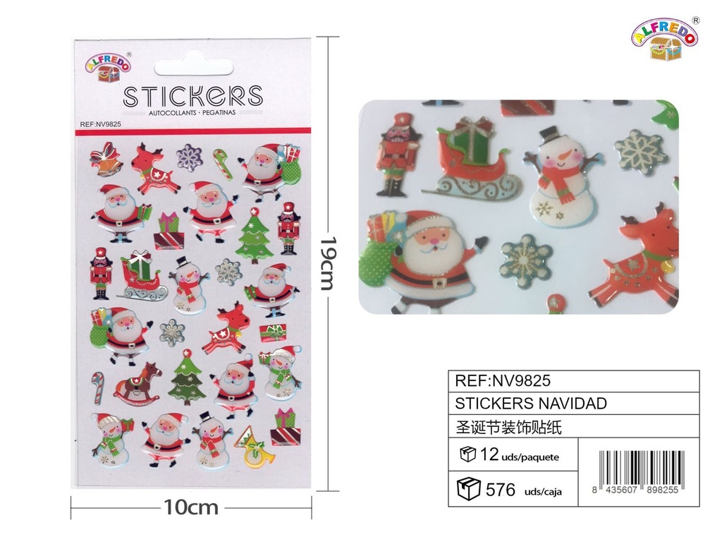 Stickers de Navidad 10x19cm