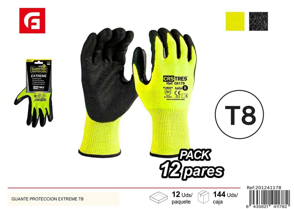  Guante de protección Extreme T8 - Herramientas de ferretería