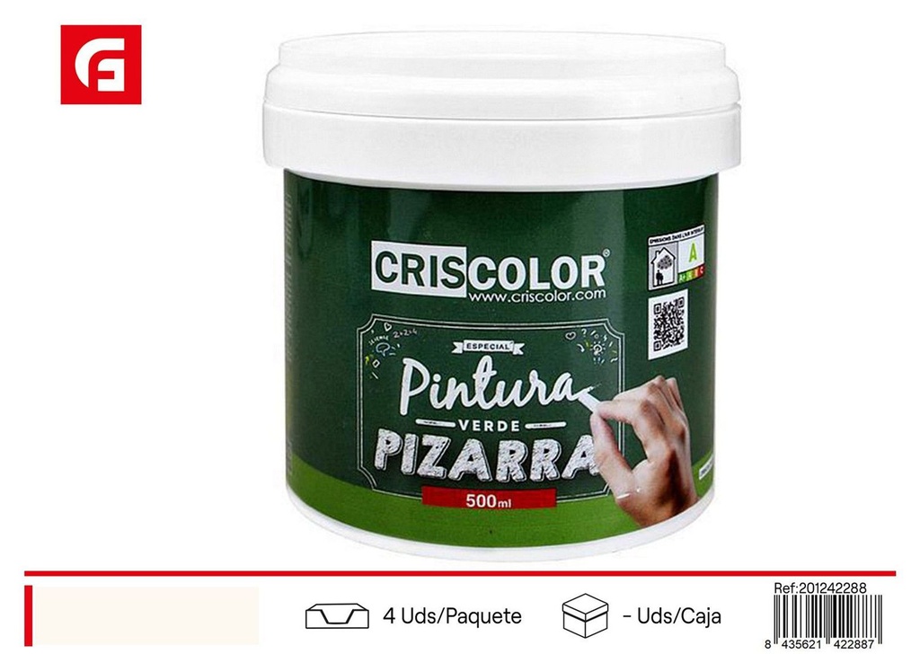 Pintura pizarra verde 500ml para manualidades