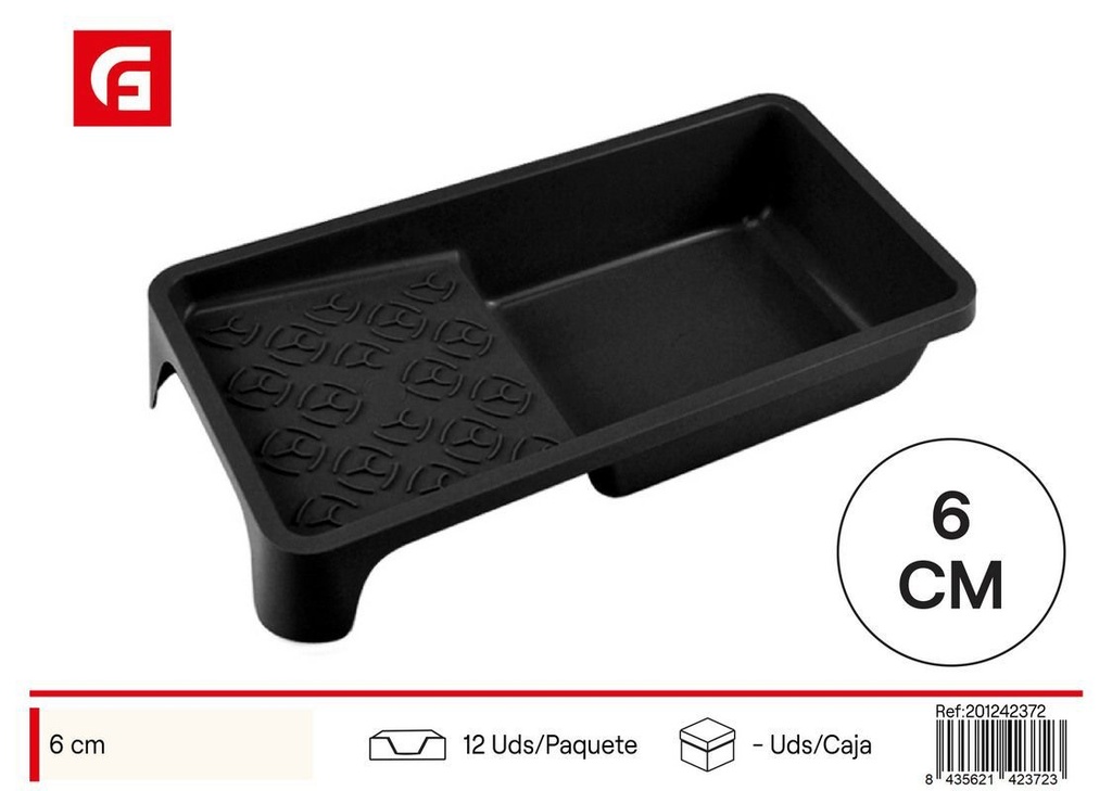 Bandeja de pintor negra 6cm