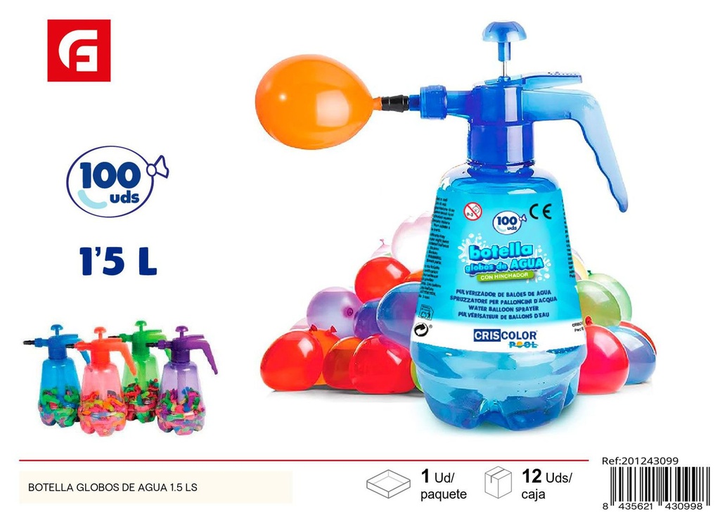 Botella de globos de agua 1.5L