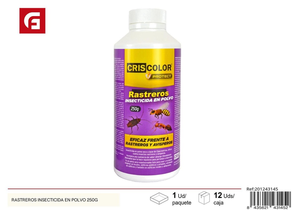 Insecticida en polvo Rastreros 250g - Productos de limpieza