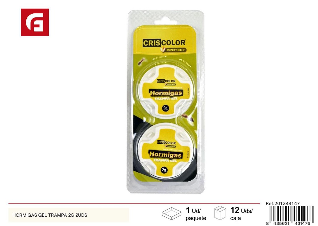 Gel antinsectos para hormigas 2g 2 uds - Productos de limpieza