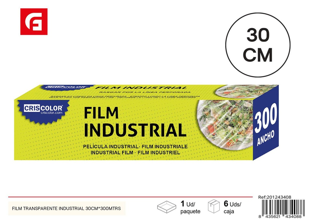 Film Transparente Industrial 30cm x 300m - Cocina