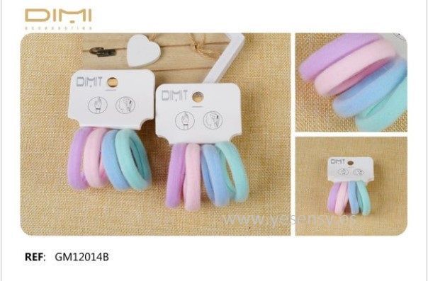 GOMA 5CM 12/U - Gomas Básicas para Cabello 