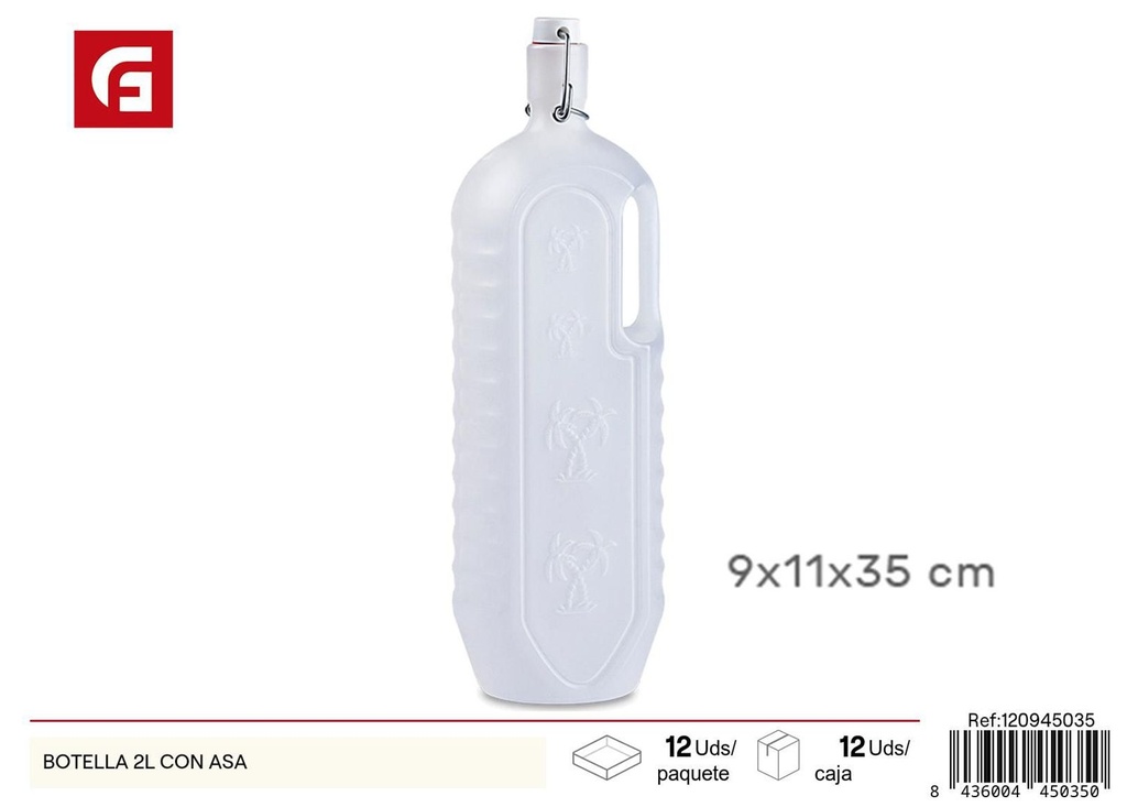 Botella de plástico de 2L con asa - Productos de cocina