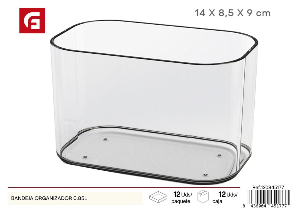 Bandeja organizador de maquillaje 0.85L