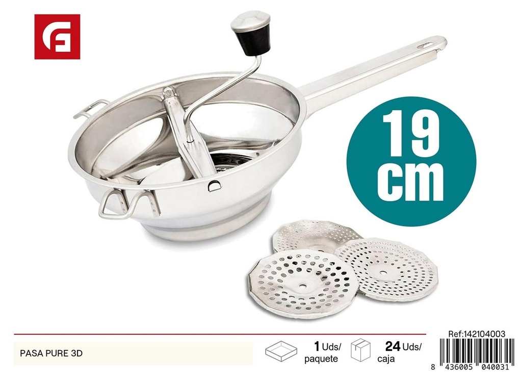 Pasa puré 3D de plástico - Utensilios de cocina