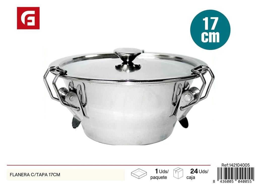Flanera con tapa 17cm - Utensilios de cocina