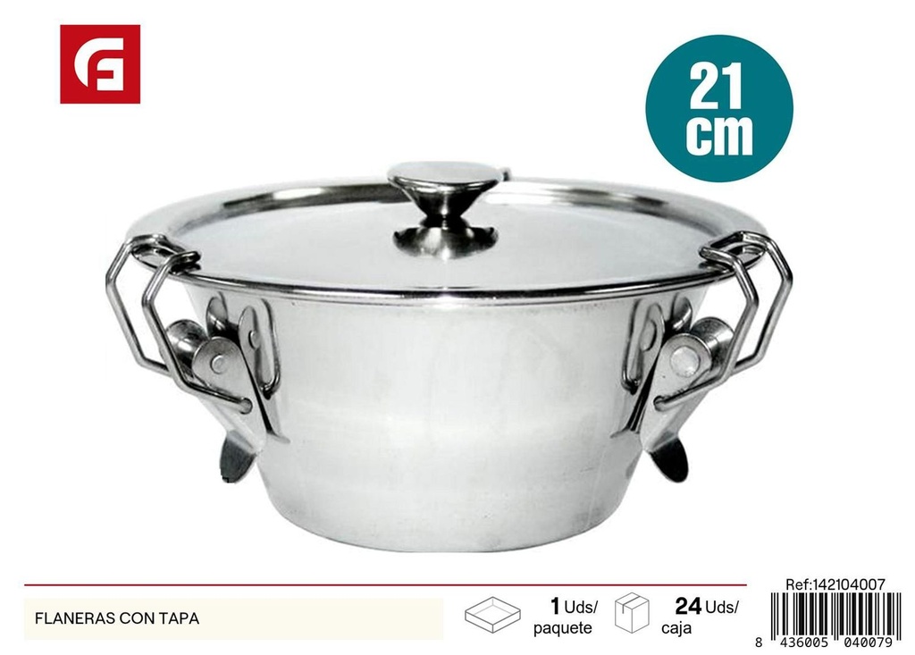 Flaneras con tapa 21cm - Utensilios de cocina