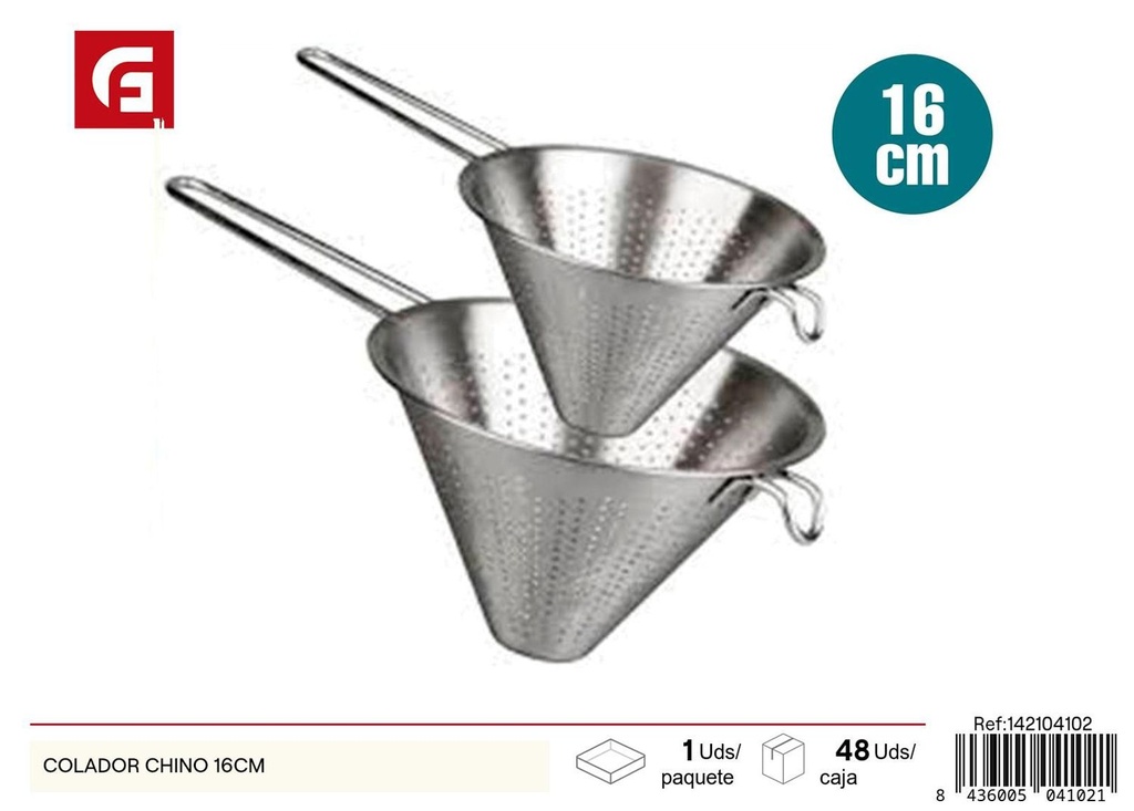 Colador chino de acero inoxidable 16cm para cocina