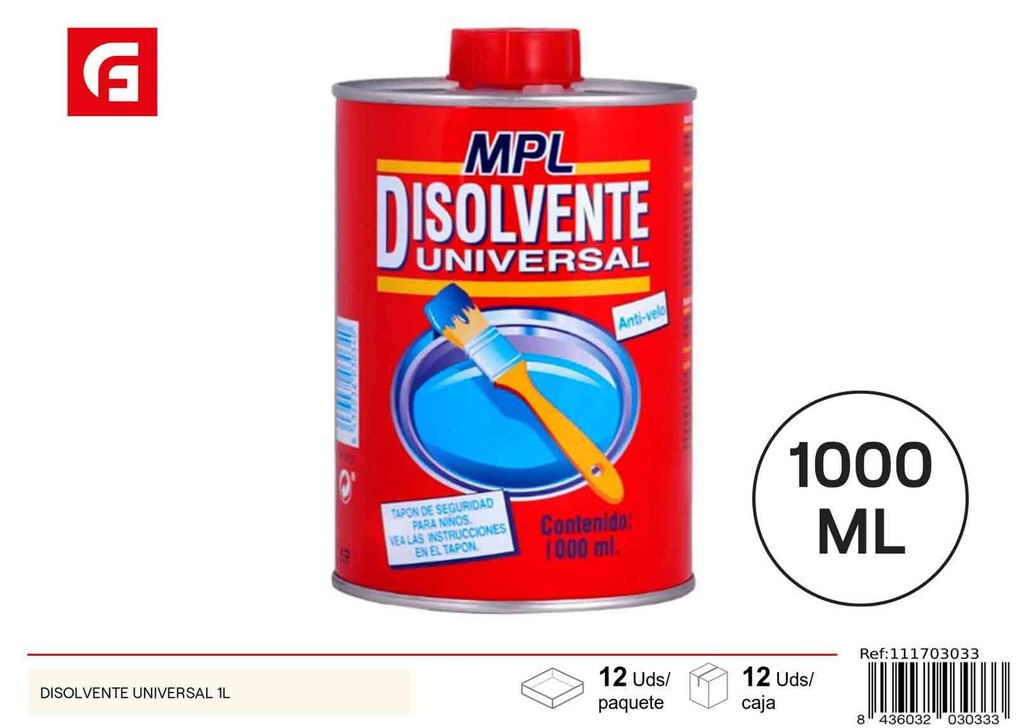 Disolvente universal 1L para limpieza y mantenimiento